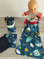Ensemble serviette de table élastiquée et panière de 7 lingettes lavantes assorties - Plusieurs modèles au choix
