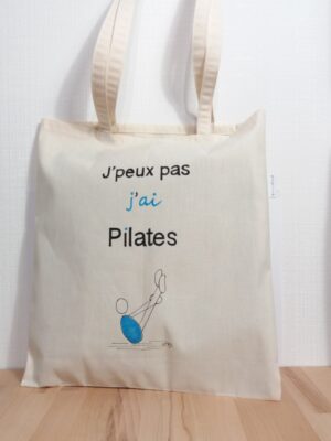 Tote-bag sport "J'peux pas j'ai Pilates"