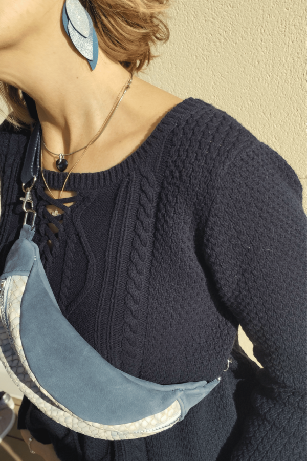 La baroudeuse - Banane femme en cuir coloré – Image 3
