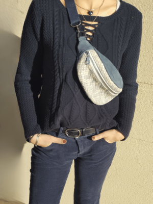 La baroudeuse - Banane femme en cuir coloré