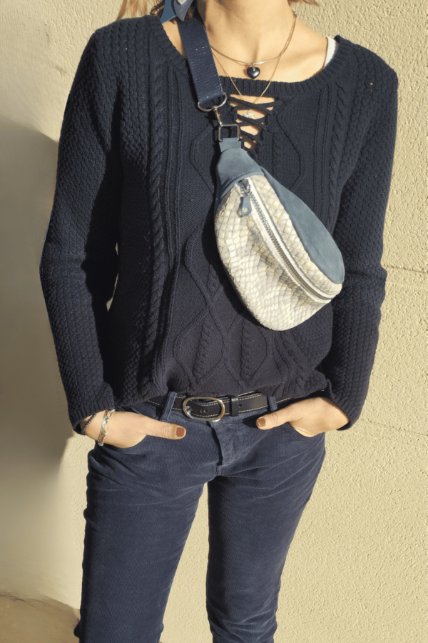 La baroudeuse - Banane femme en cuir coloré