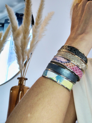 Manchettes acier et cuir