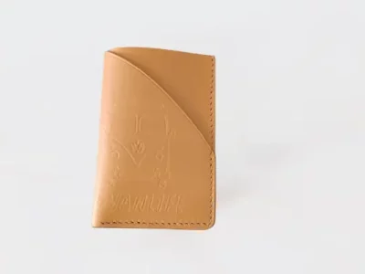 Porte-cartes 2 inserts personnalisé vanlife-Pau de Cuir-Pau-Maroquinerie artisanale