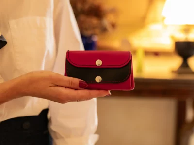 Porte-monnaie Le p'tit sucré rouge et noir