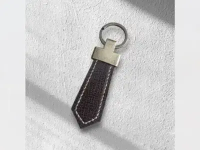 Porte-clés en cuir upcyclé poney-Pau de Cuir-Pau-Maroquinerie artisanale