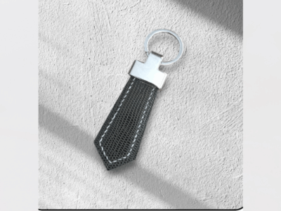 Porte-clés en cuir upcyclé