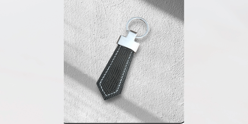 Porte-clés en cuir upcyclé